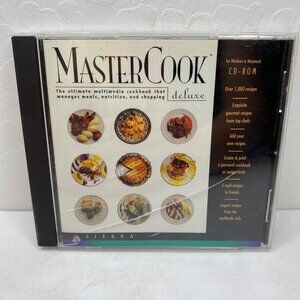 Vintage Sierra MasterCook Deluxe CD-ROM Multimedia Cookbook 1000+ Gourmet Recipe